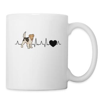 Fox terrier heartbeat wirehaired fox terrier - Mug - white - Right