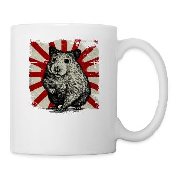Retro vintage hamster golden hamster rodent - Mug - white - Right