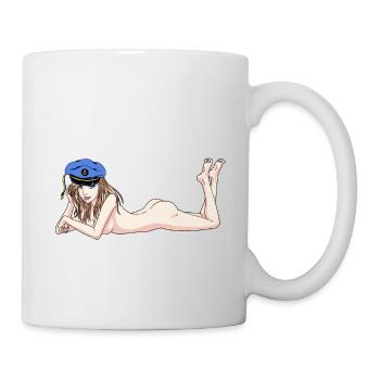 Maritime Kapten sexy girl seafaring ahoy - Mug - white - Right