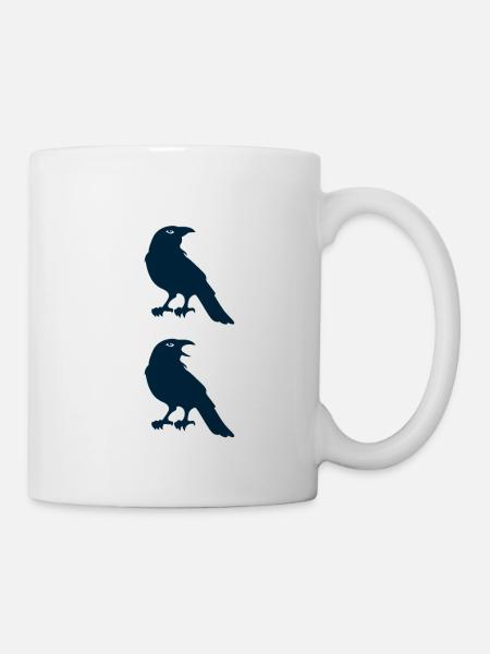 Crow Schrei Geek oder Hipster Geschenk - Tasse - Weiß