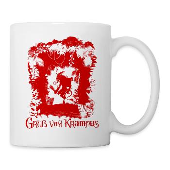 Greetings from Krampus Christmas Perchten gift - Mug - white - Right