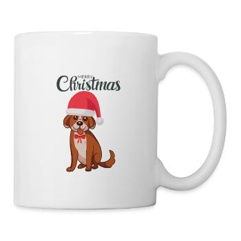 Weihnachtlicher Hund - Tasse - Weiß - Rechts