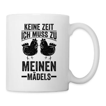 Hühner Hühnerbesitzer Henne Hahn Bauer Geschenk - Tasse - Weiß - Rechts