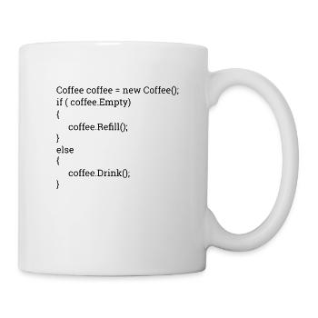 "Coffee and Code" | Programmers, programmers - Mug - white - Right