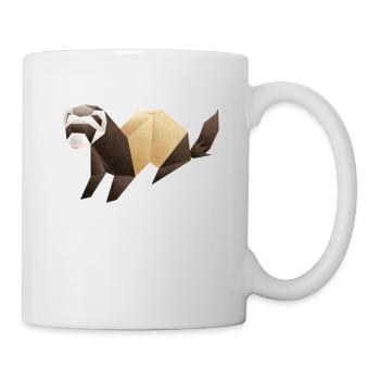 Origami Frettchen - Tasse - Weiß - Rechts