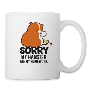 Mon hamster a mangé l’exercice de la maison - Mug blanc - blanc - Droite