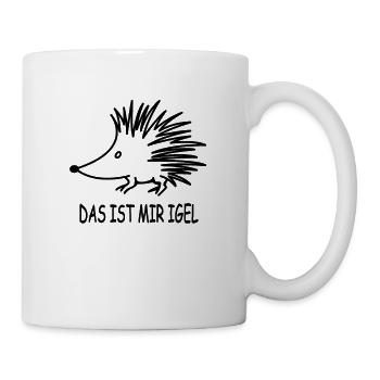 Lustiger Igel Süßer Stacheligel mit cooler Spruch - Tasse - Weiß - Rechts