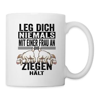 Ziege Bäuerin Landwirtin Ziegenbauer Ziegenzucht G - Tasse - Weiß - Rechts