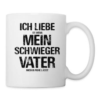 Schwiegersohn Schwiegertochter Schwiegervater Gesc - Tasse - Weiß - Rechts