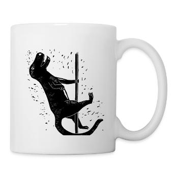 Dino Pole Dance - Tasse - Weiß - Rechts