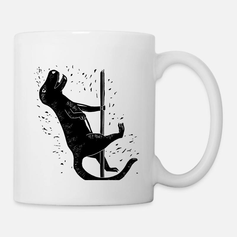 Dino Pole Dance - Tasse - Weiß