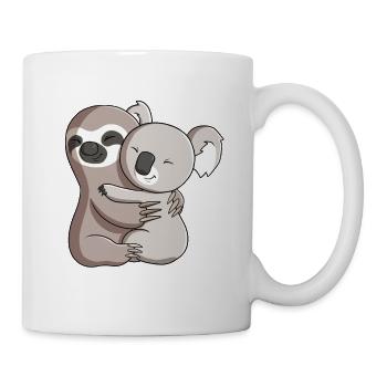 Paresseux et koala étreinte - Mug blanc - blanc - Droite