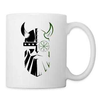 Viking warrior celtic helmet - Mug - white - Right