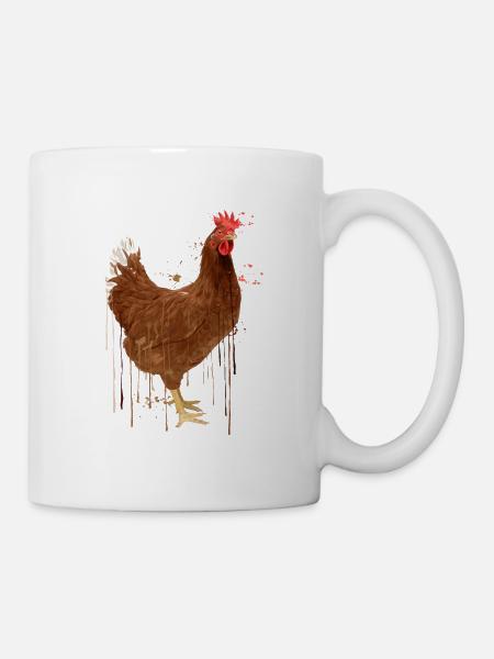 Huhn Tropfen - Tasse - Weiß
