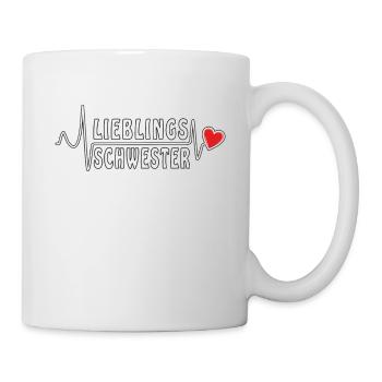 HERZSCHLAG LIEBLINGSSCHWESTER - Tasse - Weiß - Rechts