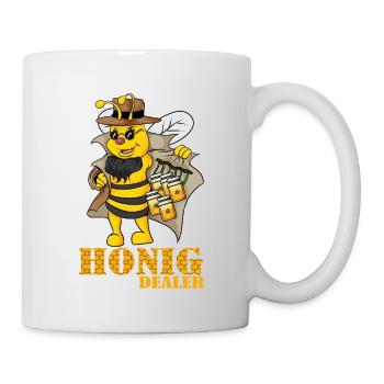 Abeille miel revendeur apiculteur rucher abeille - Mug blanc - blanc - Droite
