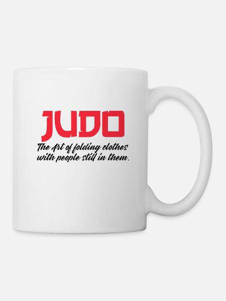 judo the art of folding people - Mug blanc - blanc