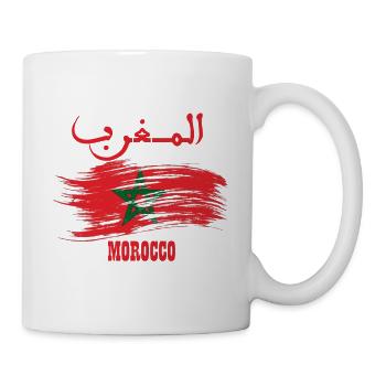 Marokko - Maroc - Flagge - Flagge - Tasse - Weiß - Rechts