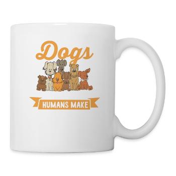 Dogs Makes Me Happy - Dog Lover Gift - Tasse - Weiß - Rechts