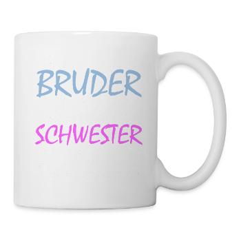 Stolzer Bruder Geschwister Geschenkidee Schwester - Tasse - Weiß - Rechts