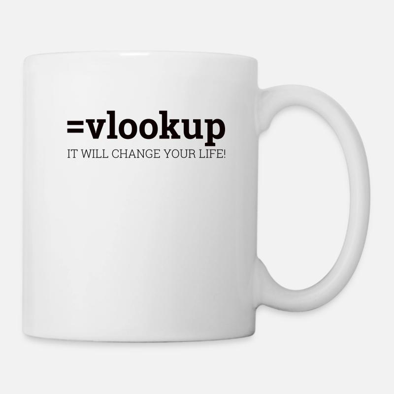"=vlookup" | Admin, Computer, Informatik - Tasse - Weiß