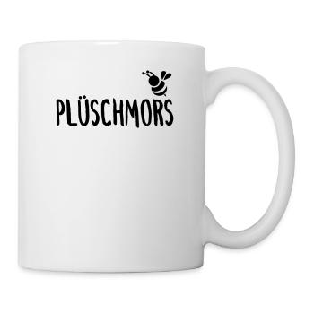 Plüschmors Plattdeutsch Hummel Biene Imker - Tasse - Weiß - Rechts