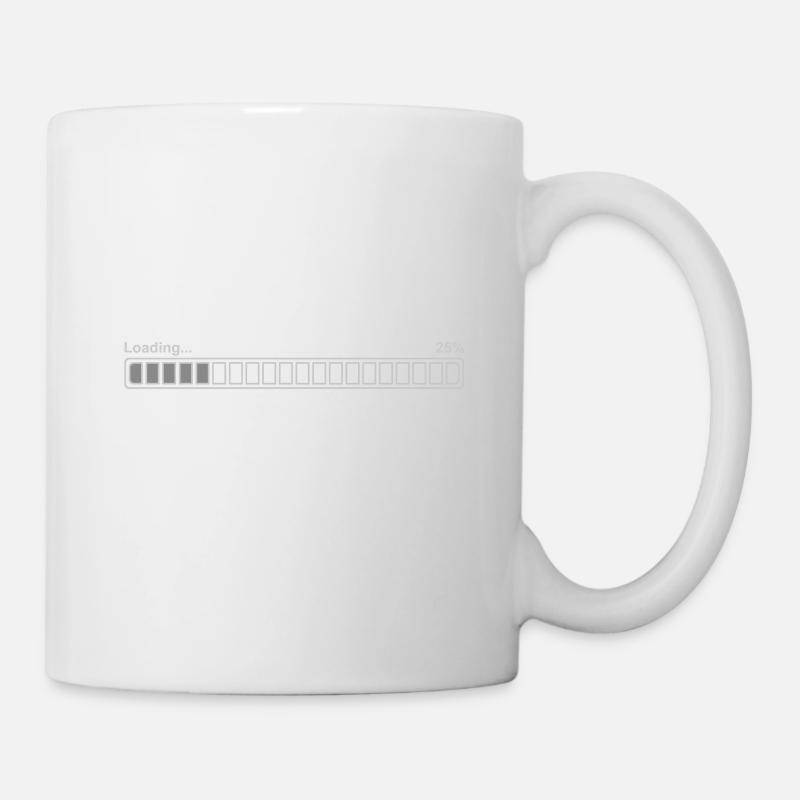 Barre de chargement 25%, claire - Mug blanc - blanc