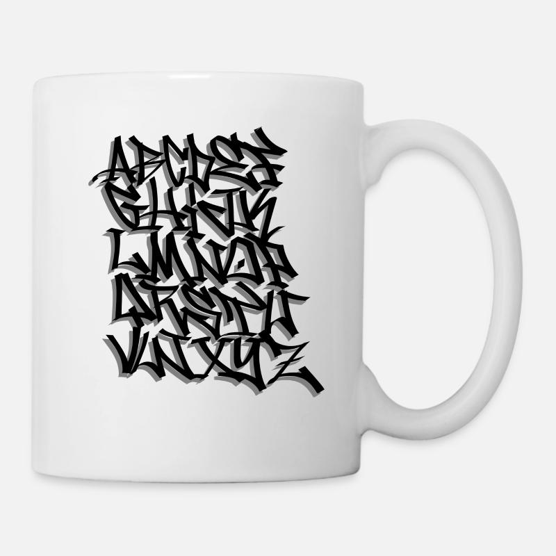 Alphabet Graffiti writting - Mug blanc - blanc
