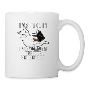 I Are Admin Computer Cat Beep Boop I Funny IT - Tasse - Weiß - Rechts