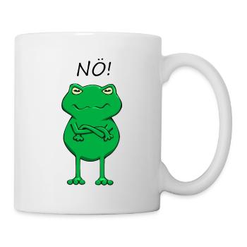 Statement, Der Nö Frosch Lustiges Statement Frog - Tasse - Weiß - Rechts
