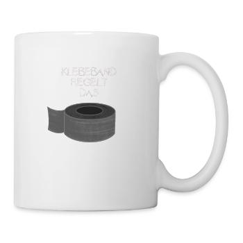 Klebeband regelt das Geschenkidee Tape reparieren - Tasse - Weiß - Rechts