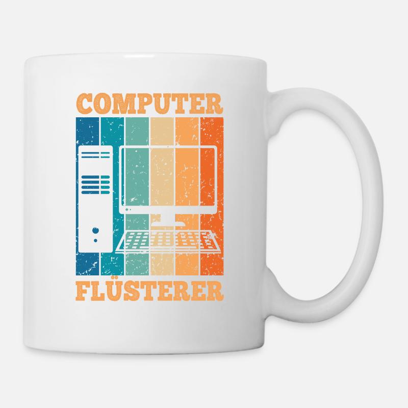 Computerflüsterer Informatiker Retro PC Computer - Tasse - Weiß