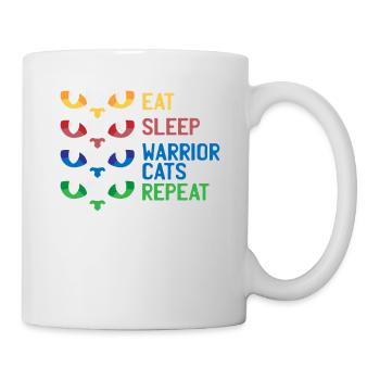 Gaming Cats Eat Sleep Warrior Repeat Gift - Mug - white - Right