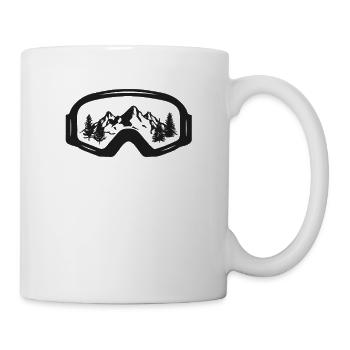 Ski Snowboard Skibrille Schnee Wintersport - Tasse - Weiß - Rechts
