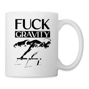 Fuck Gravity Calisthenics cadeau planche complète - Mug blanc - blanc - Droite
