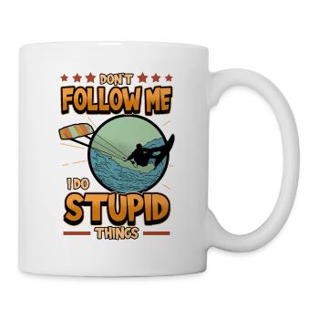 Wakeboard kite surf disant drôle de cadeau - Mug blanc - blanc - Droite