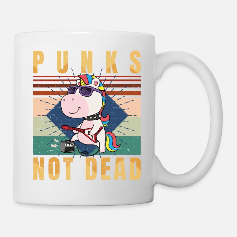 Punk's Not Dead - Punk Rock - Vintage - Tasse - Weiß