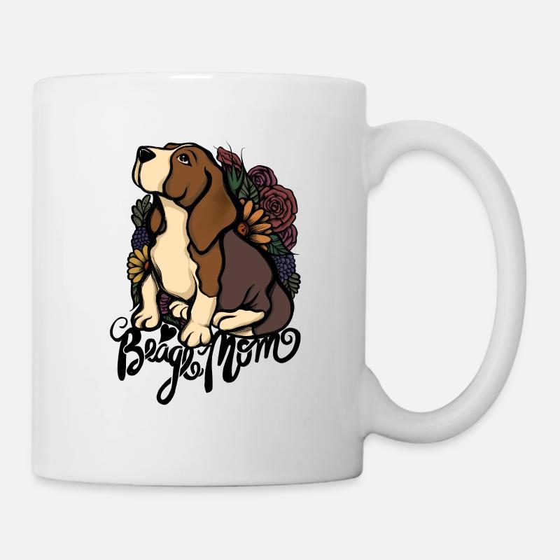 maman beagle - Mug blanc - blanc