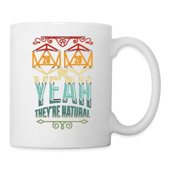 RPG Gamer Retro RPG Dice Dice D20 - Mug blanc - blanc - Droite
