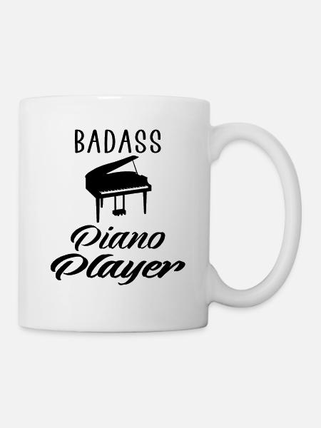 Badass piano player - Tasse - Weiß
