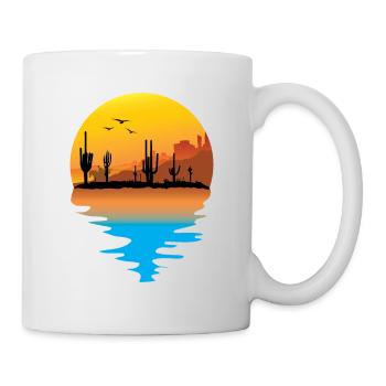 T-shirt Cowboy Retro Vintage Canyon du désert - Mug blanc - blanc - Droite