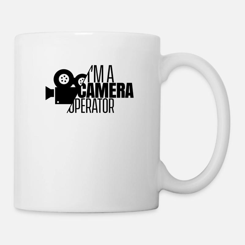 Caméraman vidéaste tournage caméra caméra - Mug blanc - blanc