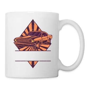 MUSCLE CAR Geschenk US Car Treffen für Auto - Tasse - Weiß - Rechts