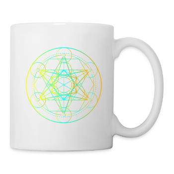 Sacred geometry gift mandala for yoga - Mug - white - Right