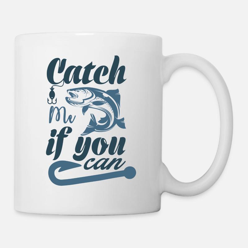 Les pêcheurs pêchent du poisson frais - Mug blanc - blanc