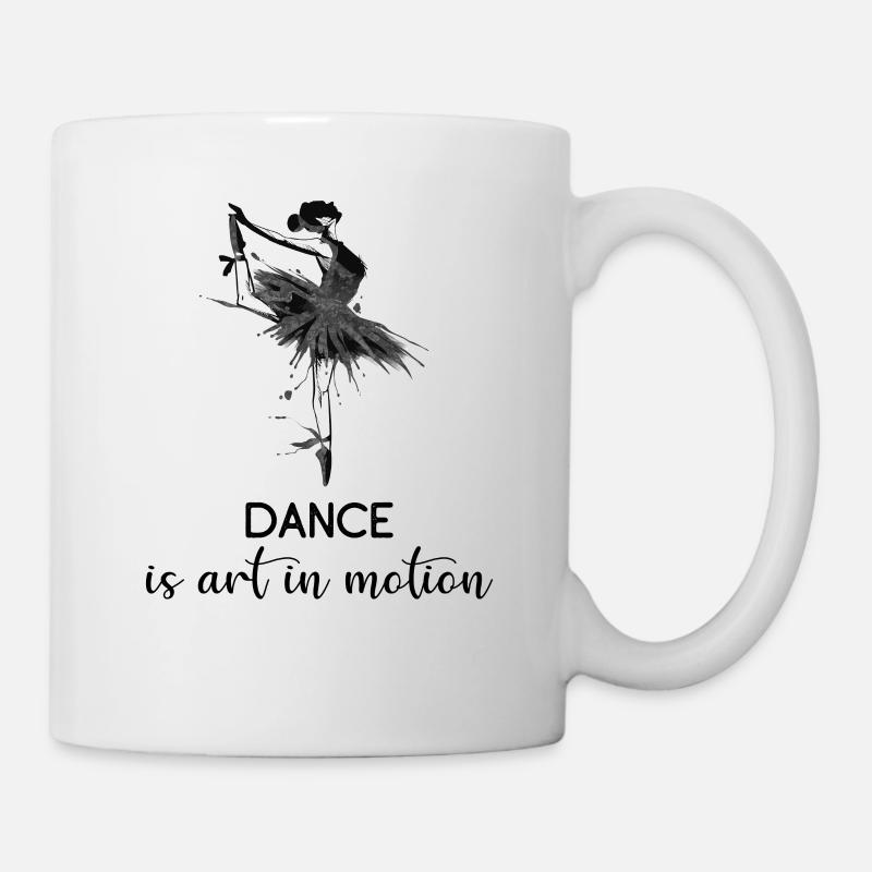 La danse est un art en mouvement - danseuse de ballet - Mug blanc - blanc