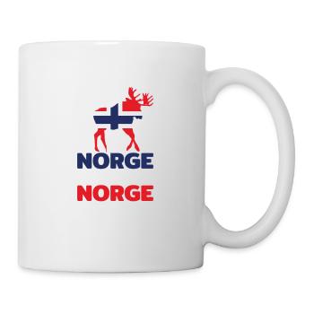 Norwegen mit Elch - Tasse - Weiß - Rechts