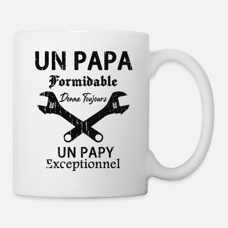 Papa Formidable donne toujours un Papy Mécanique - Mug blanc - blanc