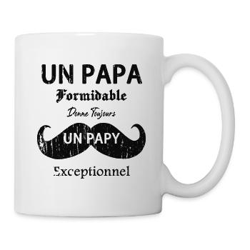 Papa Formidable donne toujours un Papy Pépé - Mug blanc - blanc - Droite