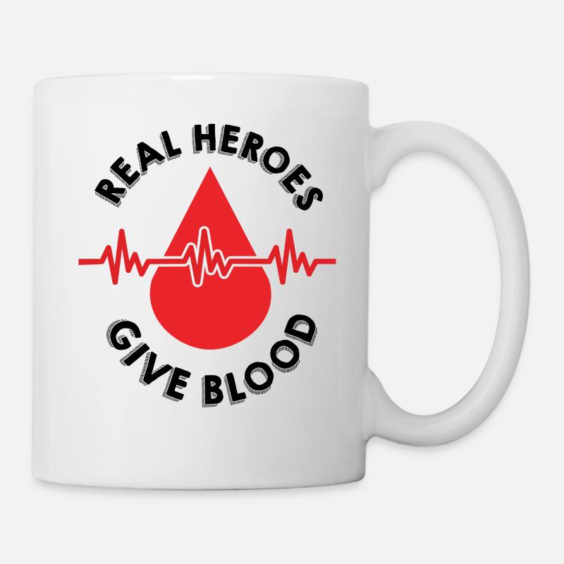 Rette Leben spende Blut Blutspende - Tasse - Weiß